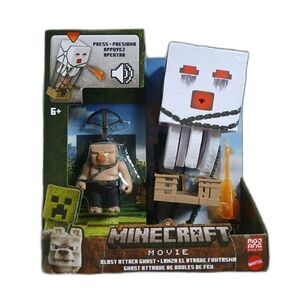 Mattel A Minecraft Movie Blast Attack Ghast Playset & Piglin Warrior New
